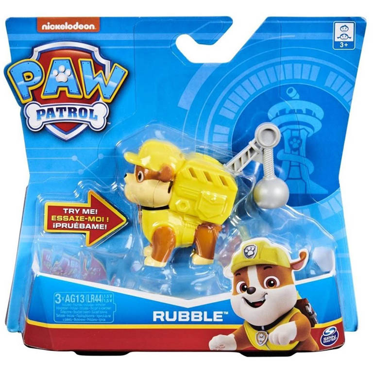 SPIN MASTER Figurka Paw Patrol Rubble s akčním batohem a zvukem