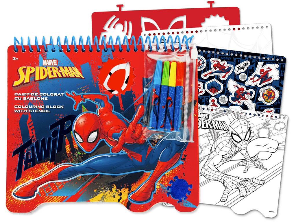 TOYCOMPANY Kreativní a zábavní sešit sada Spiderman