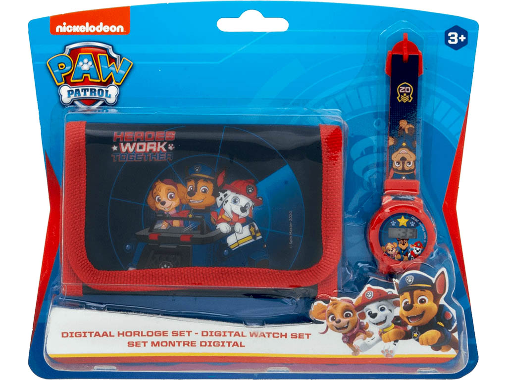 TOYCOMPANY Dárkový set hodinky a peněženka Paw Patrol