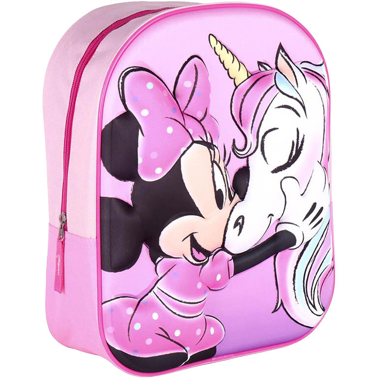 CERDA Dětský batoh Minnie Mouse Unicorn 3D 31 cm růžový
