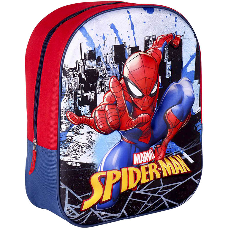 CERDA Dětský batoh Spiderman 3D 31 cm modrý