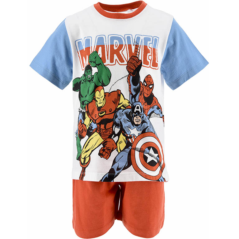 SUN CITY Dětské pyžamo Avengers Marvel bavlna bílé Velikost: 116 (6 let)