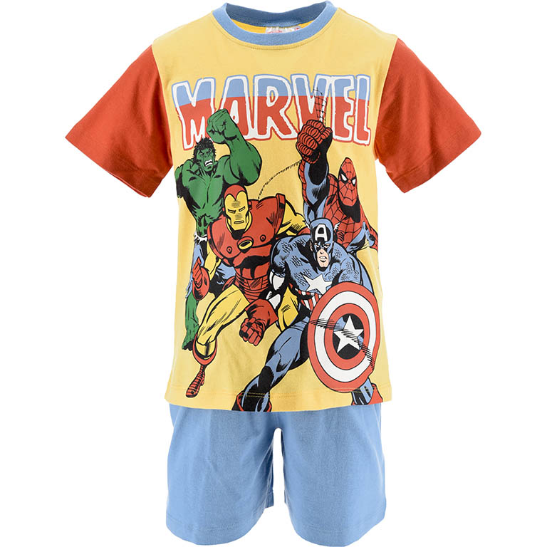 SUN CITY Dětské pyžamo Avengers Marvel bavlna žluté Velikost: 116 (6 let)
