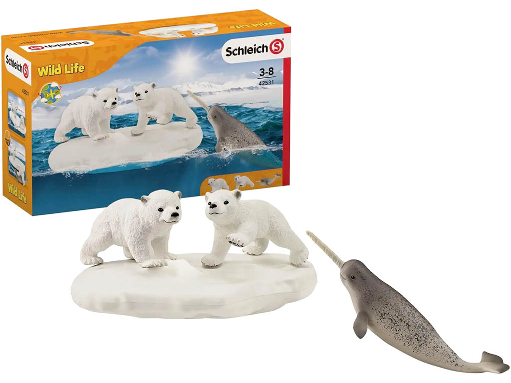 Schleich Lední medvědi a klouzačka 42531