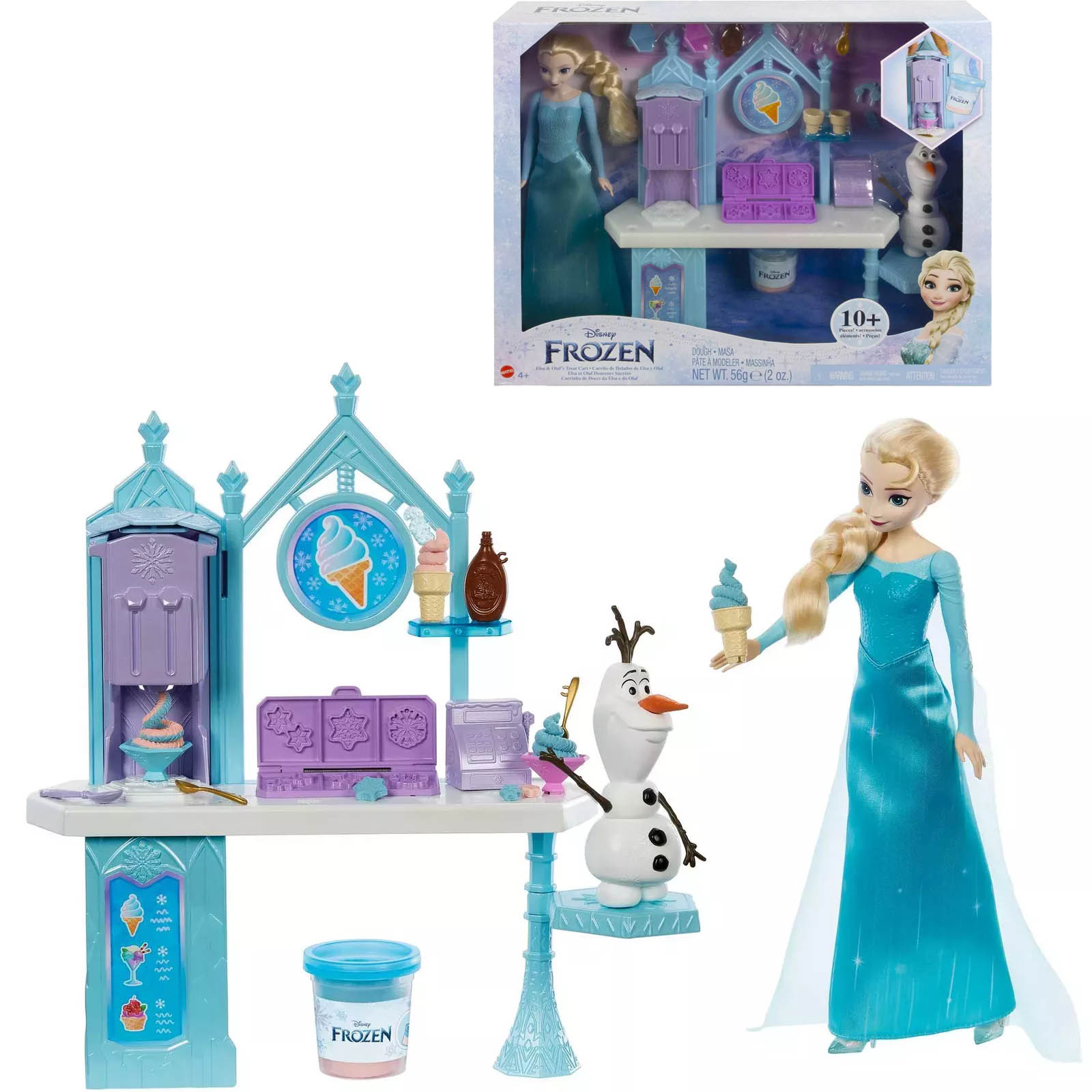 MATTEL Frozen Ledové království Zmrzlinový stánek s Elsou a Olafem herní set