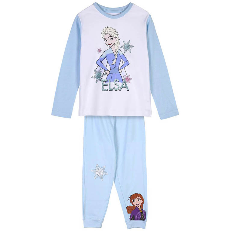 CERDA Dívčí pyžamo Frozen Ledové království Elsa bavlna modré Velikost: 98 (3 roky)