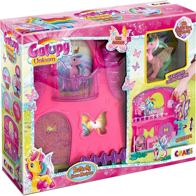 CRAZE Jednorožec Galupy Hrací domeček s výtahem + figurka