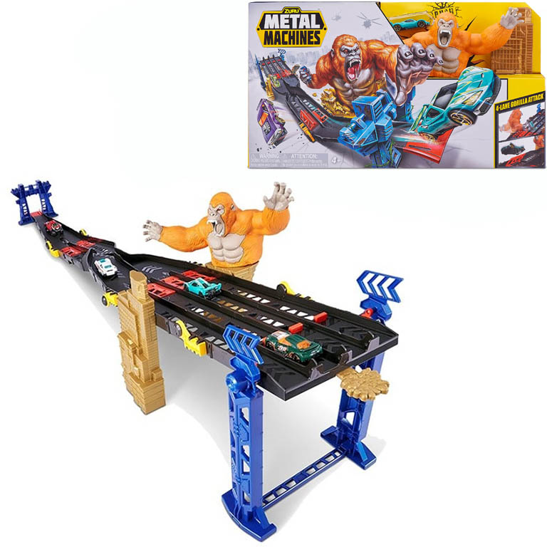 ZURU Metal Machines Gorilla attack herní set 4 dráhy