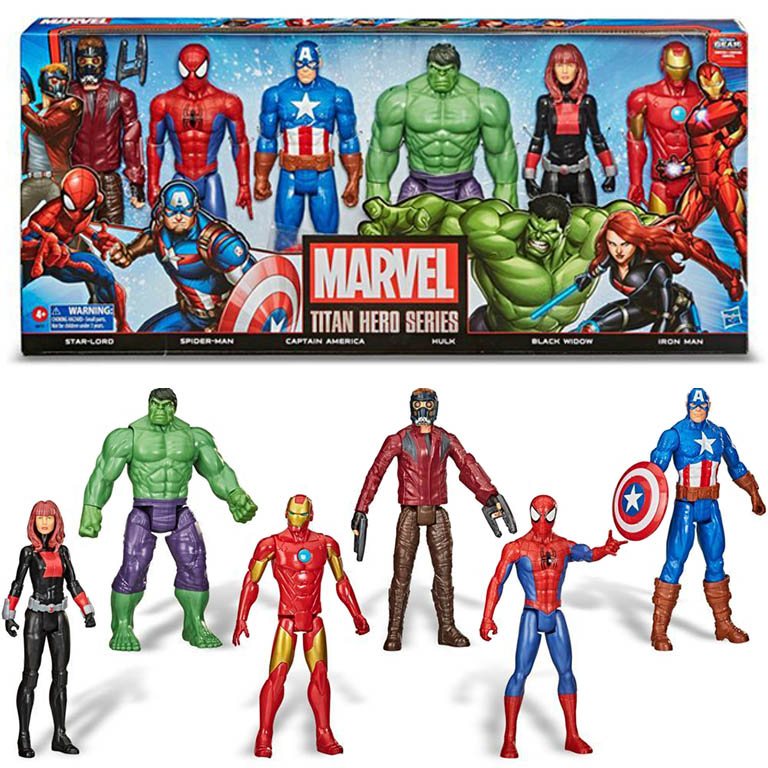 HASBRO Figurky Marvel Avengers Titan Hero Series sada 6ks 30cm