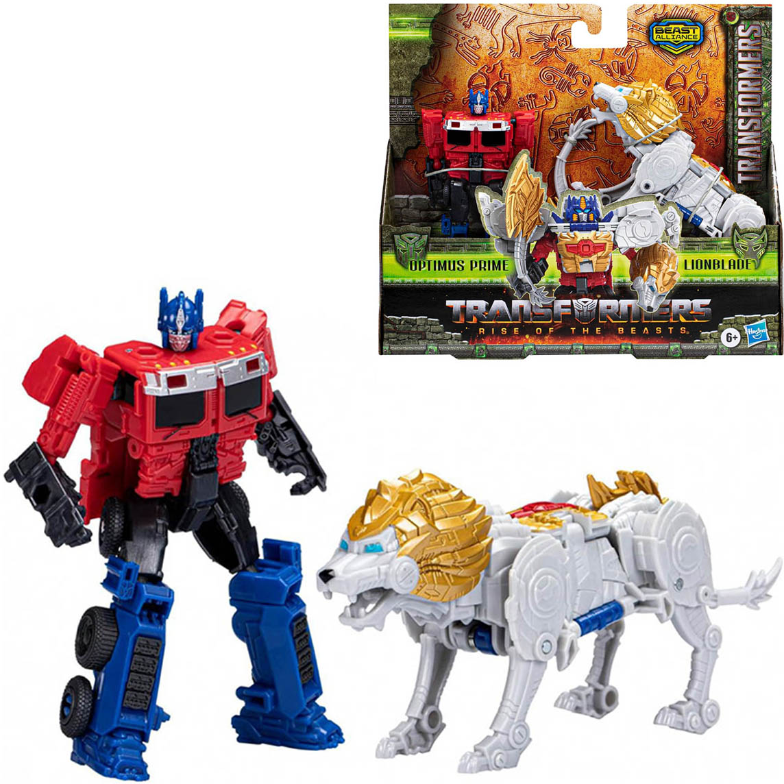 HASBRO Figurka Transformers Rise of the beasts Optimus Prime + Lionblade