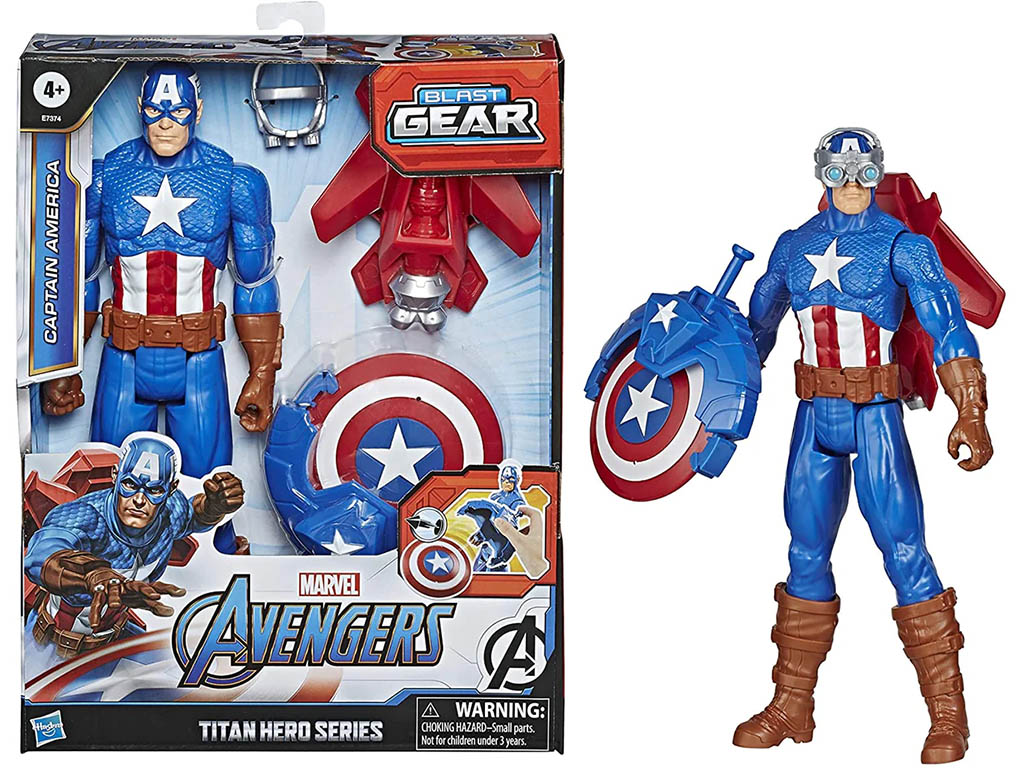 HASBRO Figurka Avengers Captain America s vystřelovačem Blast Gear 30cm