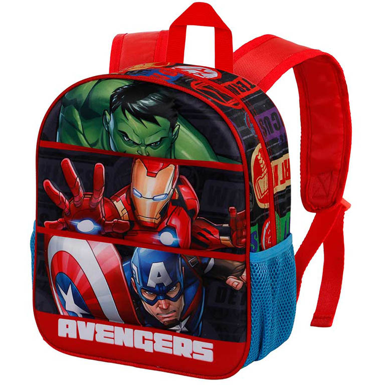 KARACTERMANIA Dětský batoh Avengers Split 3D 31 cm červený