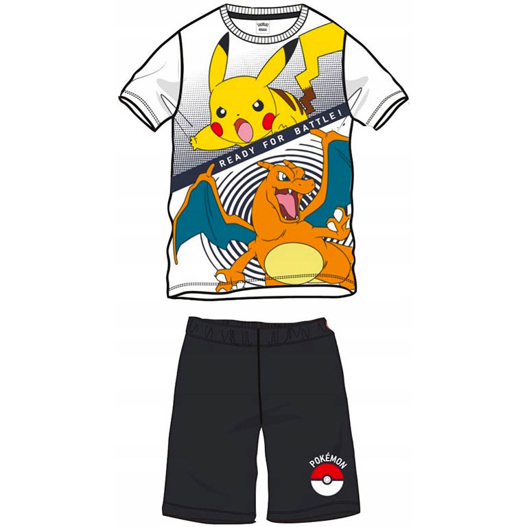 SAHINLER Dětské pyžamo Pokémon bavlna bílo černé Velikost: 12 let