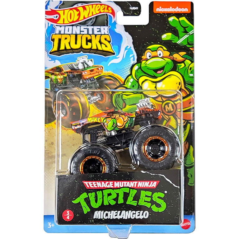 MATTEL Hot Wheels Monster trucks Želvy Ninja TMNT DESIGN: MICHELANGELO