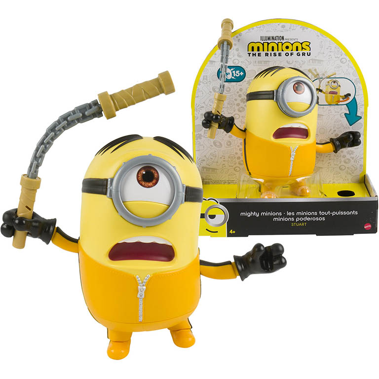 MATTEL Akční figurka Mimoni se zvukem XL - Stuart s nunchaky 18cm