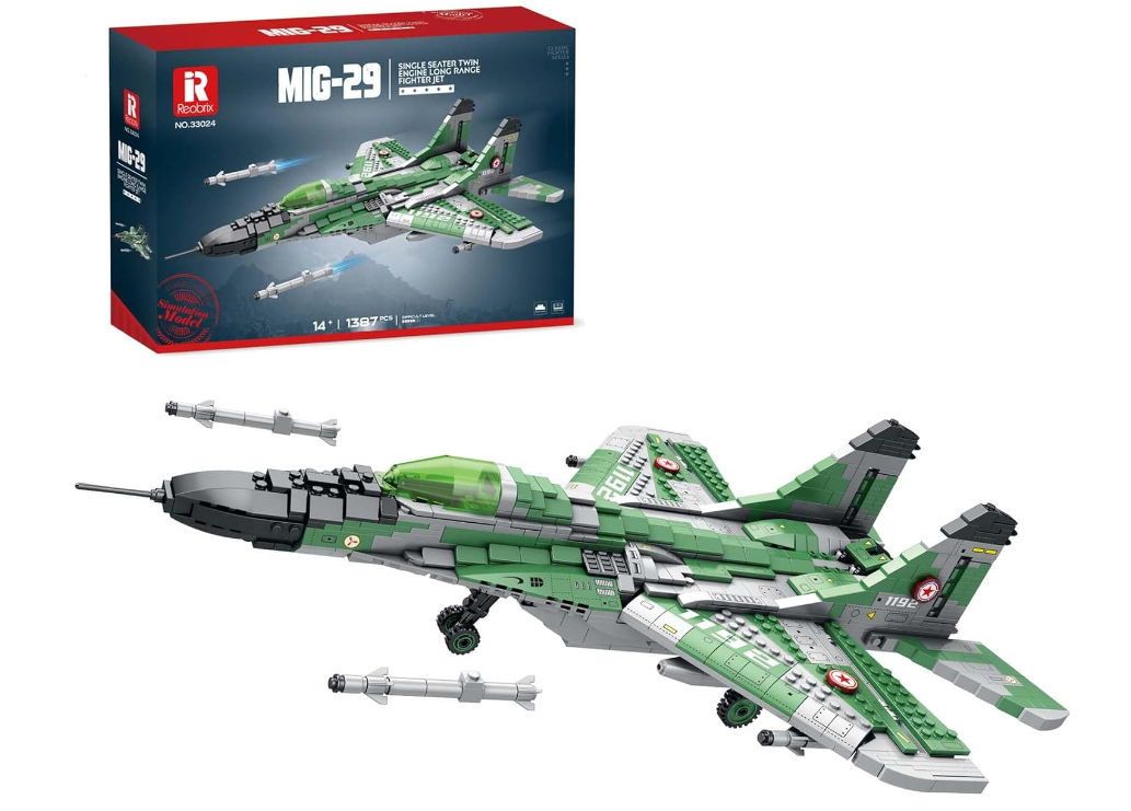 Stavebnice Reobrix Stíhací letoun Reobrix MiG-29 1387 dílů