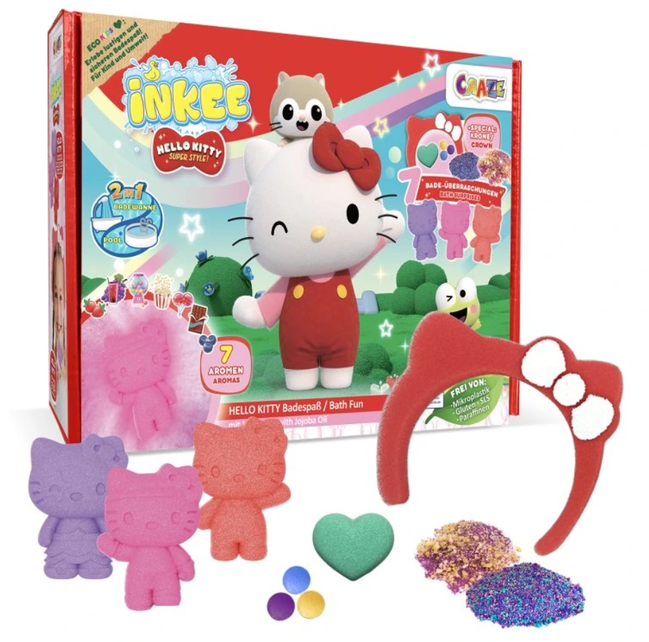 INKEE Hello Kitty Gift Box – dárková sada do koupele s čelenkou