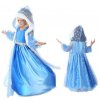 Kostým / šaty Frozen Elsa Ledové království s kapucí - 3 dílný set vel. 100-150 (velikost šatů 100)