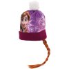 Dívčí zimní čepice Frozen s copem – fleece, vel. 52/54