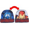 Dětská zimní čepice Avengers – oboustranná (Captain America / Iron Man)