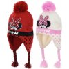 Dětský zimní kulich Minnie Mouse – copánky a krytí uší
