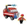 Hasičská stavebnice hasičská stříkačka s figurkou – 54 dílků