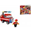 Hasičská stavebnice hasičská stříkačka s figurkou – 54 dílků
