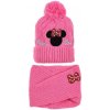 Dívčí zimní sada Minnie Mouse – kulich a nákrčník, třpytivý design