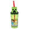 Minecraft 3D kelímek Creeper s brčkem