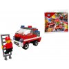 Hasičská stavebnice hasičský vůz s figurkou – 62 dílků