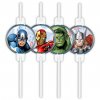 Papírová brčka Avengers – Marvel 4 ks