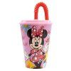 Kelímek plastový s brčkem 430 ml MINNIE MOUSE SPRING LOOK