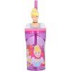 Dětský kelímek Disney Princess 360 ml uzavíratelný s brčkem 3D figurka