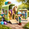 LEGO® Friends Přívěs s koněm a hříbětem