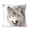 Povlak na polštář s vlkem – oboustranný design, 40×40 cm