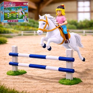 SUPER-HRACKY.cz🐎 Připraveno na parkur! 🐎 Malí milovníci koní si s jezdeckou sadou Bibi & Tina mohou vytvořit vlastní...