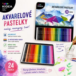 SUPER-HRACKY.cz🎨✨ Malí umělci, pozor! Akvarelové pastelky KIDEA promění každé kreslení v barevné dobrodružství 💖 Stačí...
