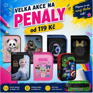 ✨ VELKÁ AKCE NA ŠKOLNÍ PENÁLY! Od 119 Kč 🦖 Dinosauři, Stitch, Minnie, Frozen, LOL Surprise!, Avengers, Minecraft a mnoho...