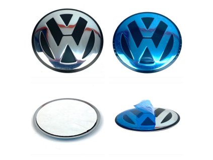VW Badge / VW logo Wheel centre 75mm (SET 4/pcs)