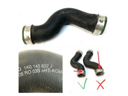 56498 1k0145832j coupling pressure hose