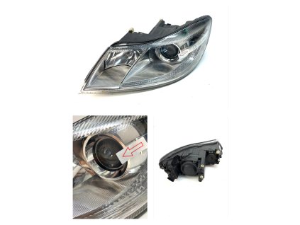 59837 1z1941015f left halogen headlight skoda octavia ii facelift