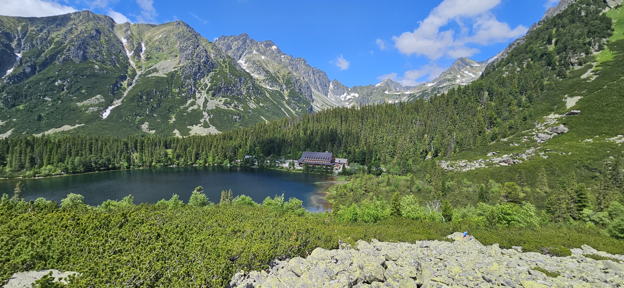 Začiatok stúpania na Sedlo pod Ostrvou