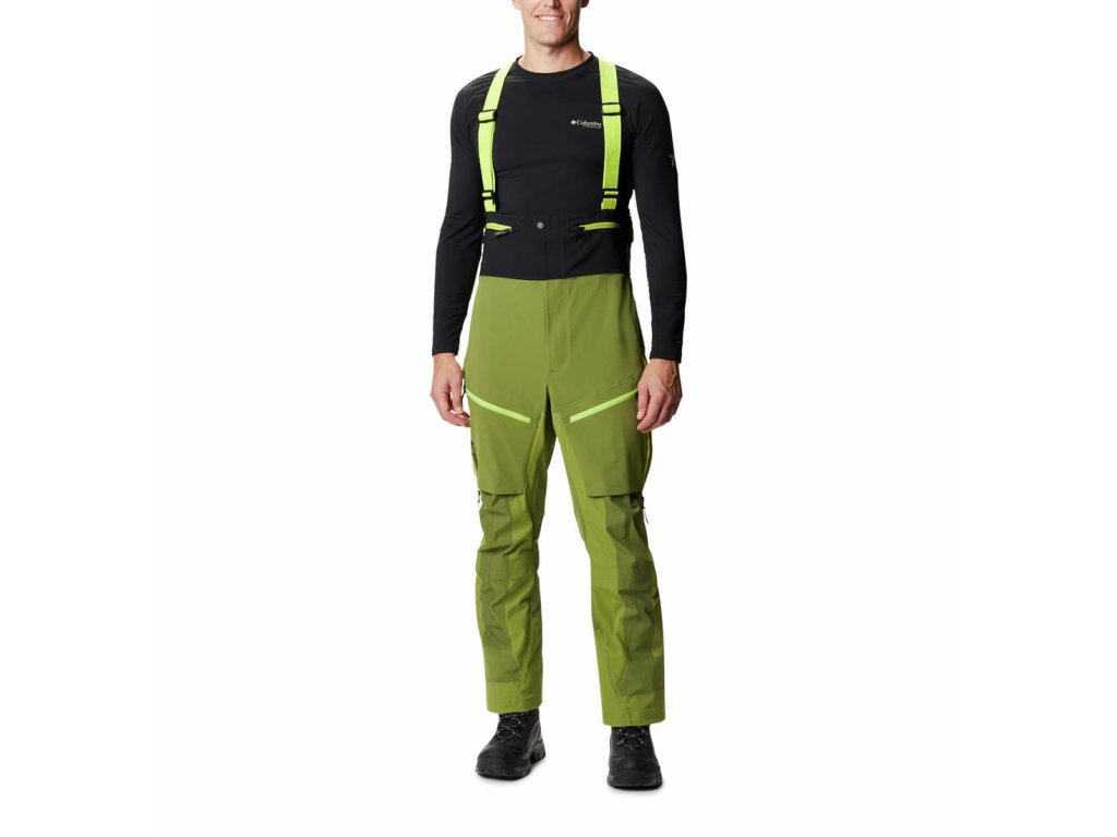 Columbia Powder Chute™ Bib 190959 Pánske Nohavice (Color Bright Chartreuse, Dĺžka Regular, INT XXL)