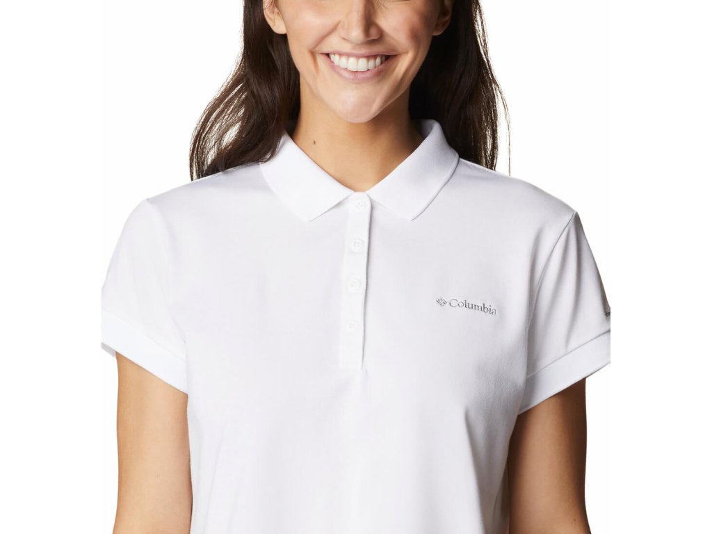 Columbia Lakeside Trail™ Solid Pique Dámske Polo Krátky Rukáv (Color Peach Blossom, INT XXL)
