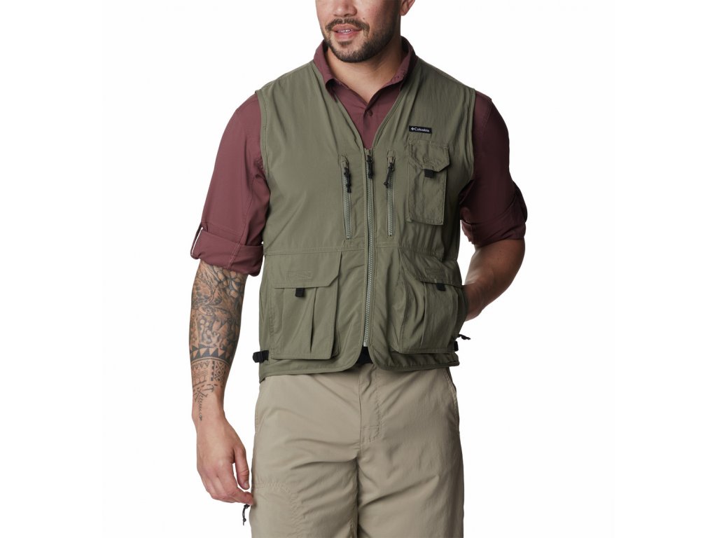 Columbia Silver Ridge™ Utility Vest Pánska Vesta (Color Stone Green, INT XXL)