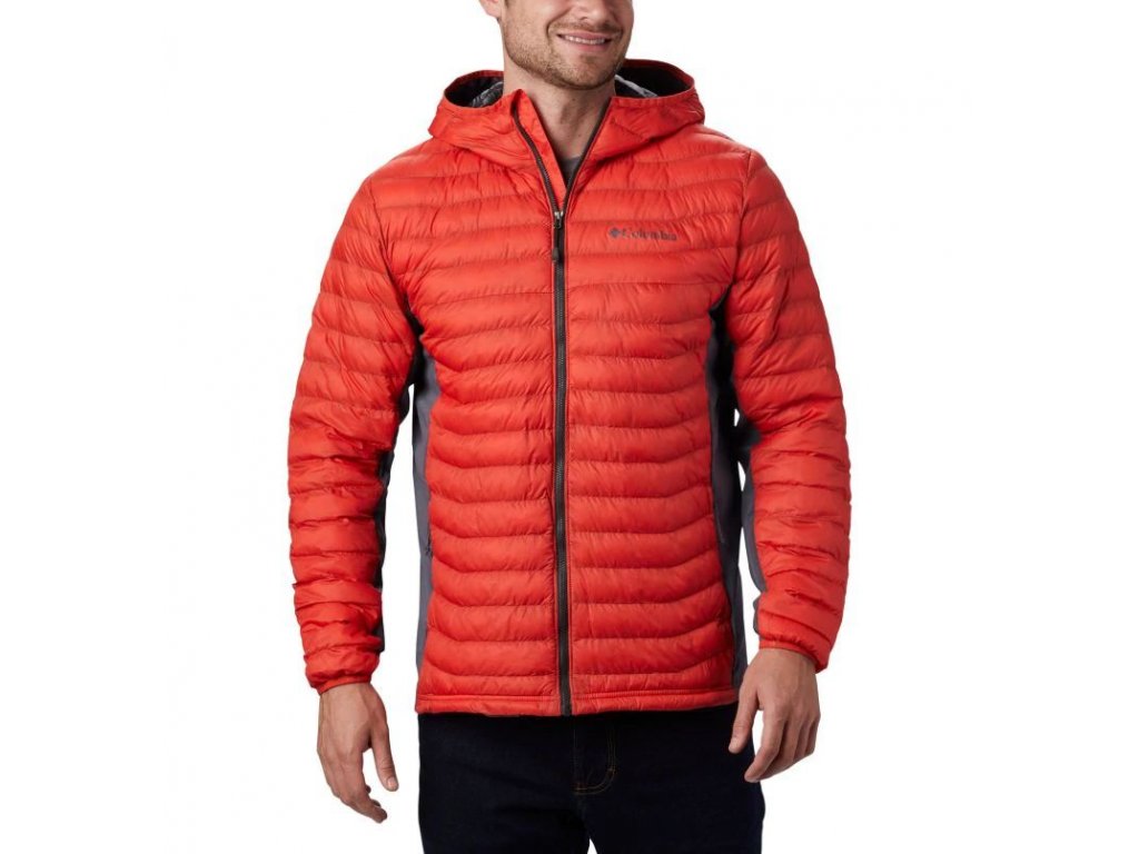 Columbia Powder Pass™ Hooded Jacket 177327 Pánska Bunda (Color Wildfire, INT XXL)
