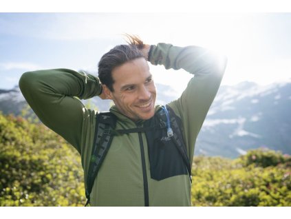 Columbia Triple Canyon™ Grid Fleece FZ II Pánska Bunda (Color Canteen, Black, INT XXL)