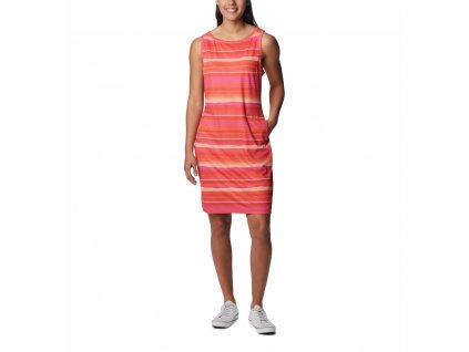 Columbia Chill River™ Printed Dress 1885752 Dámske Šaty (Color Sunset Orange, Horizons Stripe, INT XS)