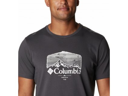 Columbia Path Lake™ Graphic Tee II 1934814 Pánske Tričko Krátky Rukáv (Color Dk Mountain, Vista Gradient Graphic, INT XXL)