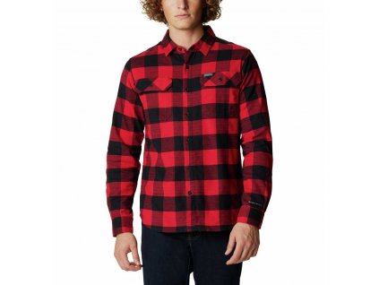 Columbia Flare Gun™ Stretch Flannel 186158 Pánska Košeľa (Color Mountain Red Twill Buffalo Check, INT XXL)